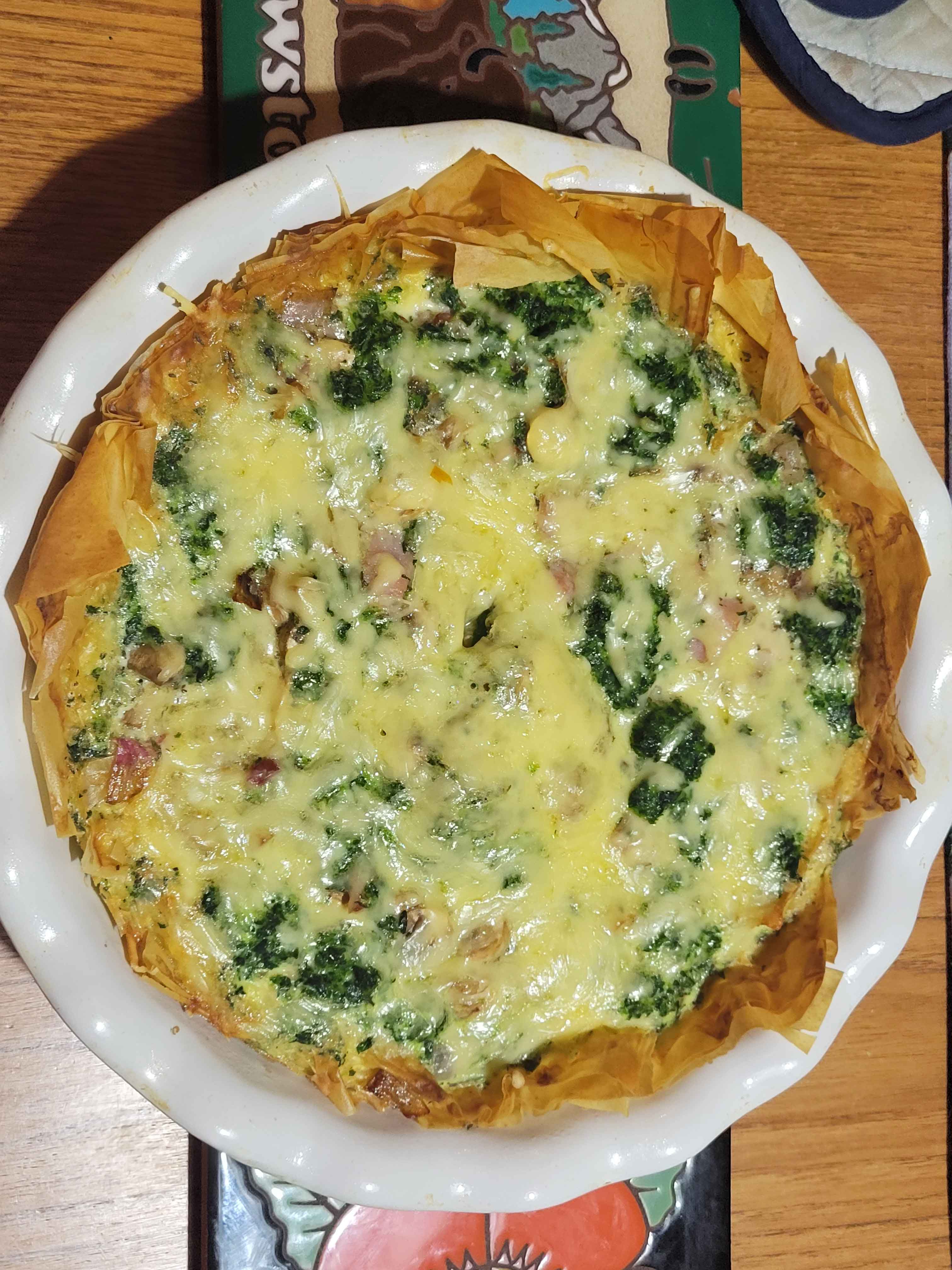 Quiche Lorraine with Filo Dough Crust