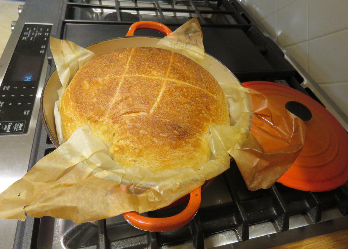 Bread out of the oven